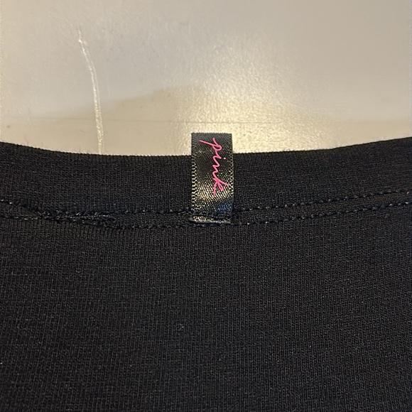 PINK Victoria’s Secret Shortie Black Panties with 2 large Pink Hearts Size L NWT - Picture 4 of 7